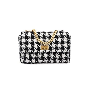 Stylish BERTY·PUYI Houndstooth Ladies Bag - Versatile Handbag