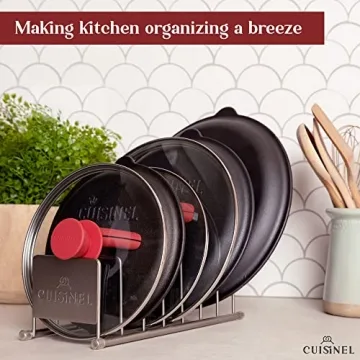 Cuisinel Lid and Dish Organizer Rack Set for Space Saving