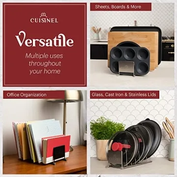 Cuisinel Lid and Dish Organizer Rack Set for Space Saving