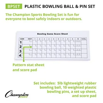 Champion Sports Bowling Set with Ball - Perfect for Kids