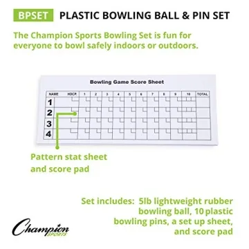 Champion Sports Bowling Set with Ball - Perfect for Kids