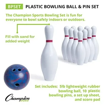 Champion Sports Bowling Set with Ball - Perfect for Kids