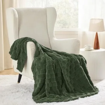 Ultra Soft Bedsure Bronze Green Fleece Blanket for All