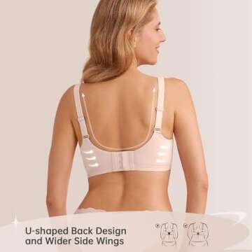 LetsJoli Wireless Seamless Bras for Women No Underwire Push Up Scalloped V Neck Full Coverage Support Bralettes Everyday Bras Skin