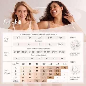 LetsJoli Wireless Seamless Bras for Women No Underwire Push Up Scalloped V Neck Full Coverage Support Bralettes Everyday Bras Skin