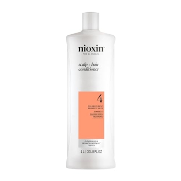 Nioxin System 4 Scalp + Hair Conditioner - Thickening Treatment for Thinning, Damaged Hair, 33.8 fl ...