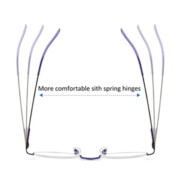 Retro Half Frame Reading Glasses - Stylish 2 Pack Set