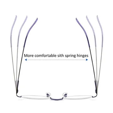 Retro Half Frame Reading Glasses - Stylish 2 Pack Set