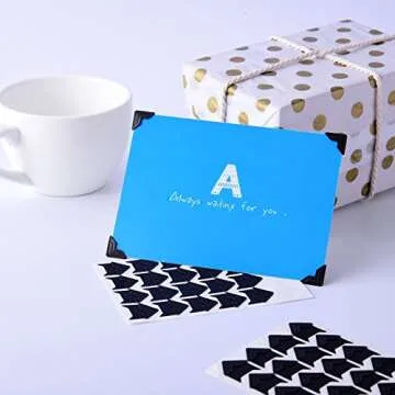 Pulaisen 360 Count Self-Adhesive Acid Free Photo Corners Scrapbooks Memory Books