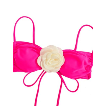 Chic OYOANGLE 3D Rose High Waisted Bikini for Women