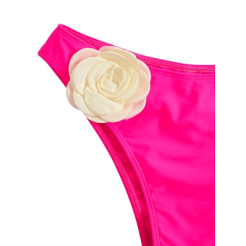 Chic OYOANGLE 3D Rose High Waisted Bikini for Women