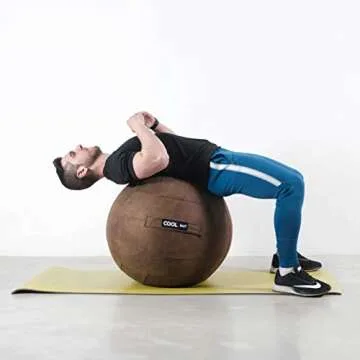 COOLDOT Yoga Ball Chair for Office Relieves Lower Back Pain by Strengthening Core Muscles to Get Straight Back, an Effective Aesthetic Minimalist Design for 8 to 12 Hours Work Shift with No Slouch.