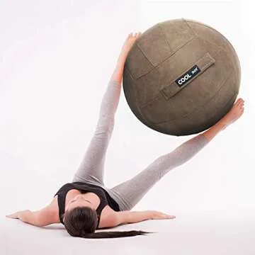COOLDOT Yoga Ball Chair for Office Relieves Lower Back Pain by Strengthening Core Muscles to Get Straight Back, an Effective Aesthetic Minimalist Design for 8 to 12 Hours Work Shift with No Slouch.