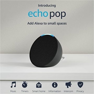 Amazon Echo Pop Compact Alexa Speaker for Any Room