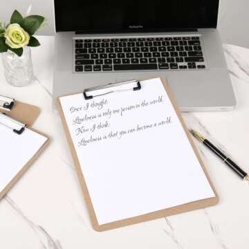 Durable Brown Office Clipboard Set for School & Office