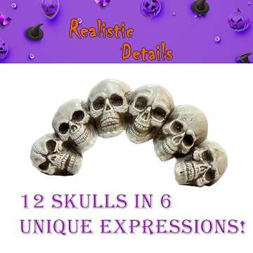 GIFTEXPRESS 16 Inch Halloween Spooky Scary Skull Wreath Decoration Halloween Door Wreath Gothic Grapevine Front Door Décor