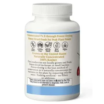 Eclectic Institute Whole Organic U.S.-Grown Freeze-Dried Cranberry Supplement | 120 CT