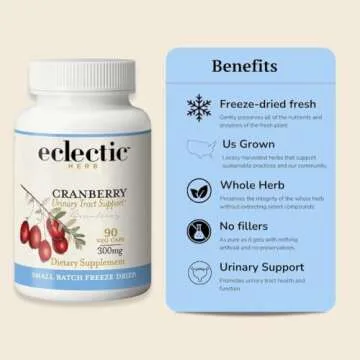 Eclectic Institute Whole Organic U.S.-Grown Freeze-Dried Cranberry Supplement | 120 CT