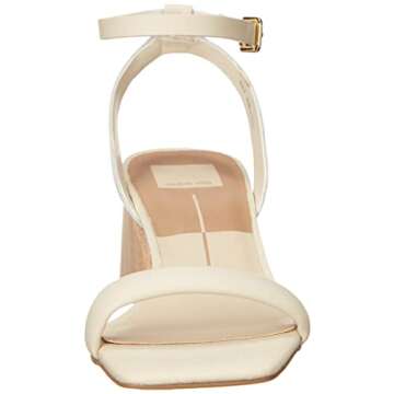 Dolce Vita Women's MODI Heeled Sandal, Ivory Leather, 9