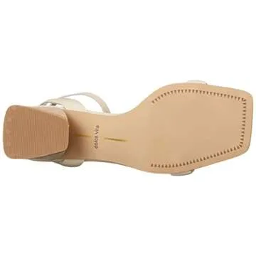 Dolce Vita Women's MODI Heeled Sandal, Ivory Leather, 9