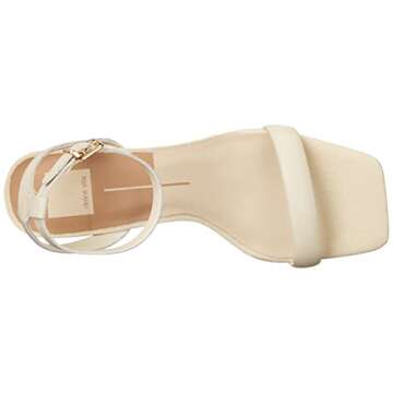 Dolce Vita Women's MODI Heeled Sandal, Ivory Leather, 9