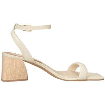 Dolce Vita Women's MODI Heeled Sandal, Ivory Leather, 9