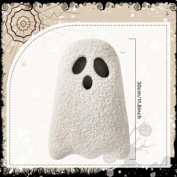 Adorable Ghost Pillows Set for Halloween Home Decor