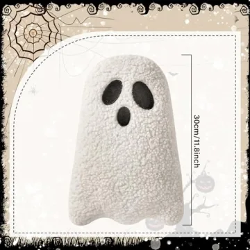 Adorable Ghost Pillows Set for Halloween Home Decor