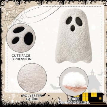 Adorable Ghost Pillows Set for Halloween Home Decor
