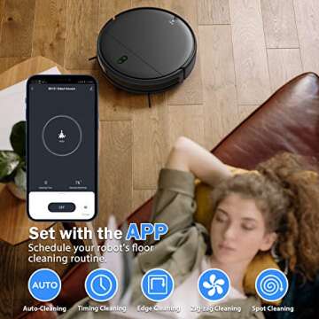 Robot Vacuum and Mop Combo, WiFi/App/Alexa, Robotic Vacuum Cleaner with Schedule, 2 in 1 Mopping Rob...