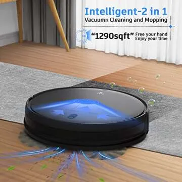 Robot Vacuum and Mop Combo, WiFi/App/Alexa, Robotic Vacuum Cleaner with Schedule, 2 in 1 Mopping Robot Vacuum with Watertank and Dustbin, Self-Charging, Slim, Ideal for Hard Floor, Pet Hair, Carpet