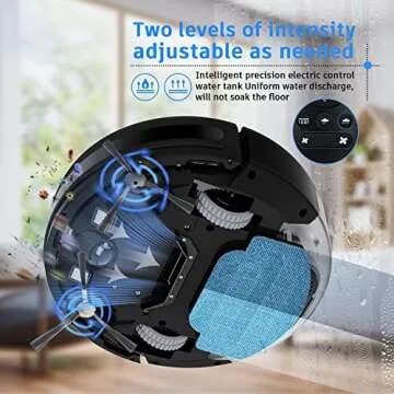 Robot Vacuum and Mop Combo, WiFi/App/Alexa, Robotic Vacuum Cleaner with Schedule, 2 in 1 Mopping Robot Vacuum with Watertank and Dustbin, Self-Charging, Slim, Ideal for Hard Floor, Pet Hair, Carpet