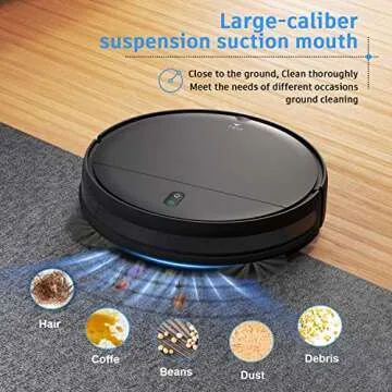 Robot Vacuum and Mop Combo, WiFi/App/Alexa, Robotic Vacuum Cleaner with Schedule, 2 in 1 Mopping Robot Vacuum with Watertank and Dustbin, Self-Charging, Slim, Ideal for Hard Floor, Pet Hair, Carpet