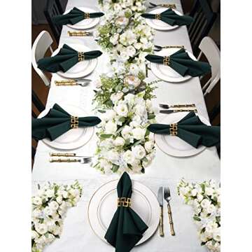 Gold Napkin Rings for Elegant Dining Table Settings