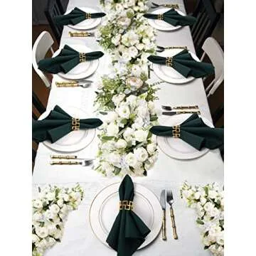 Gold Napkin Rings for Elegant Dining Table Settings