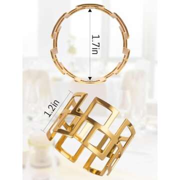Gold Napkin Rings for Elegant Dining Table Settings