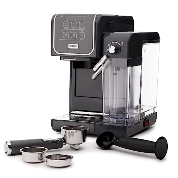 Mr. Coffee One-Touch CoffeeHouse+ Espresso, Cappuccino, and Latte Maker Home Coffee Machine with 19-...