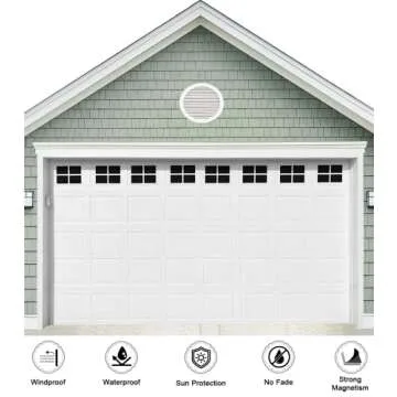 2 Car Garage Kits - 32 Pcs Household Easy Installation Magnetic Windows Panels for Car Garage Door Panes Fake Faux Magnetic Windows Hardware - Size 6.125" X 4"