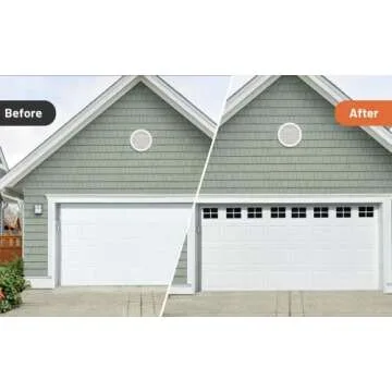 2 Car Garage Kits - 32 Pcs Household Easy Installation Magnetic Windows Panels for Car Garage Door Panes Fake Faux Magnetic Windows Hardware - Size 6.125" X 4"