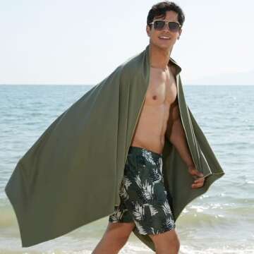 Rainleaf Microfiber Towel for Travel Gym Camping Quick Dry