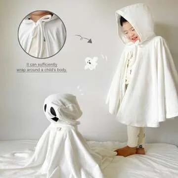 Adorable Ghost Hooded Towel for Babies - Cosplay & Bath