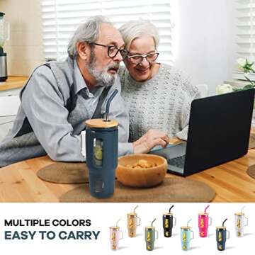 Kodrine 32 oz Glass Tumbler with Lid and Straw