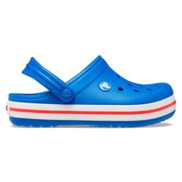 Crocs Unisex-Child Crocband Clogs (Todder Shoes), Blue Bolt, 5 Toddler