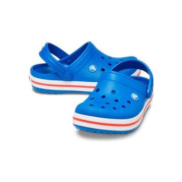 Crocs Unisex-Child Crocband Clogs (Todder Shoes), Blue Bolt, 5 Toddler