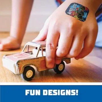 Hot Wheels Monster Trucks Antibacterial Kids Bandages, 3 Assorted Sizes 100 CT | Wear Like Stickers, Flexible Adhesive Bandages for Minor Cuts, Scrapes, and Burns. Great Gift idea for Kids