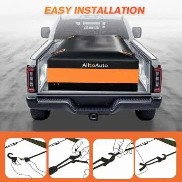 AlltoAuto Truck Bed Cargo Bag Plus, 35 Cubic Feet (58''x48''x22''), 100% Waterproof 600D Heavy Duty, Fits Any Truck, Simple and Convenient for Installation