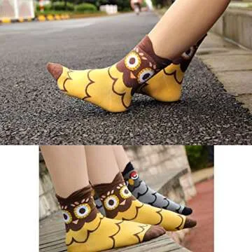 YSense Cute Animal Socks for Women - Fun & Stylish