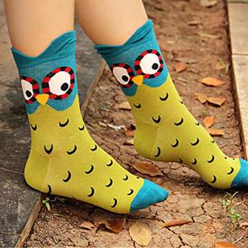 YSense Cute Animal Socks for Women - Fun & Stylish