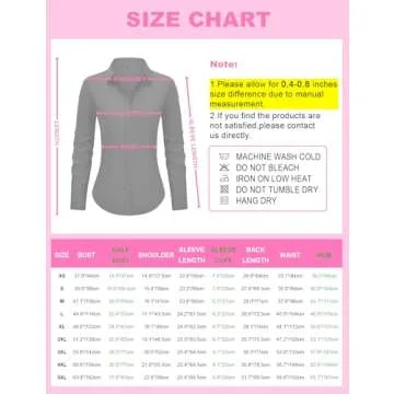 siliteelon Women's Button Down Shirts Long Sleeve Dress Shirts Wrinkle Free Collared Work Office Solid Blouses Corset Tops - White XL