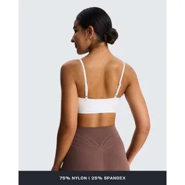 Aoxjox Women's Workout Ellie Sports Bra Cutout Training Fitness Running Yoga Crop Tank Top (White, Small)